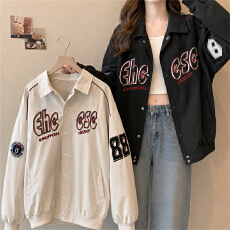 批发实拍<b class='q'>大码</b>胖mm美式棒球服女春秋季新款春秋学生飞行员夹克工装外套