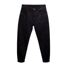 批发秋冬新款韩版弹力纯黑色牛仔裤<b class='q'>男</b>士潮流修身<b class='q'>小脚裤</b>复古简约九分裤