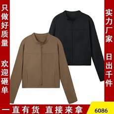 批发ANDEARDI早秋防风韩版简约女夹克短<b class='q'>外套</b>女简约气质小<b class='q'>短款</b>上衣