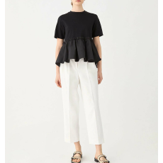 批发韩国热卖短袖t恤女夏季拼接百搭圆领上衣<b class='q'>打底衫</b>