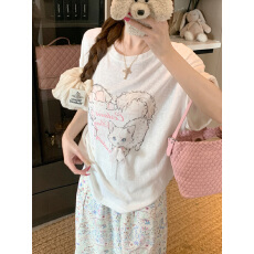 批发<b class='q'>短袖</b><b class='q'>t</b><b class='q'>恤</b>夏2026新款潮蝴蝶结宽松圆领上衣韩版女装