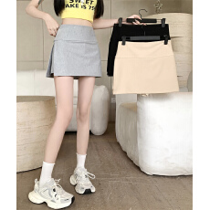 批发实拍 夏季新款辣妹性感开叉显瘦<b class='q'>百搭</b>休闲不规则短裙女