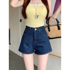 批发实拍~<b class='q'>欧洲站</b>夏季新款牛仔辣妹性感短裤女高腰修身显瘦裤子热裤子