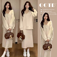 批发2025秋装新款哺乳衣宽松显瘦气质宽松纯棉卫衣<b class='q'>休闲</b>喂奶衣两件套装