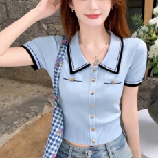批发实拍 胖mm<b class='q'>大码</b>女装2026短袖夏季新款POLO领半袖上衣<b class='q'>打底衫</b>针织衫