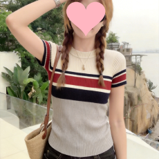 批发实拍 胖mm大码女装2026夏装新款韩系圆领针织衫短袖上衣