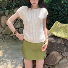 批发实拍 胖mm大码女装2026夏装新款韩系圆领针织衫短袖上衣