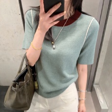 批发实拍 胖mm大码女装2026短袖夏季新款圆领半袖上衣打底衫针织衫