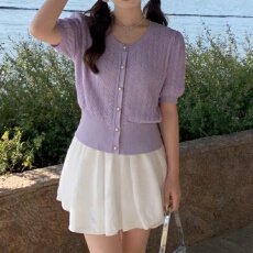 批发<b class='q'>实拍</b> 胖mm大码女装2026夏季新款纯色防晒<b class='q'>外套</b>上衣打底衫针织衫
