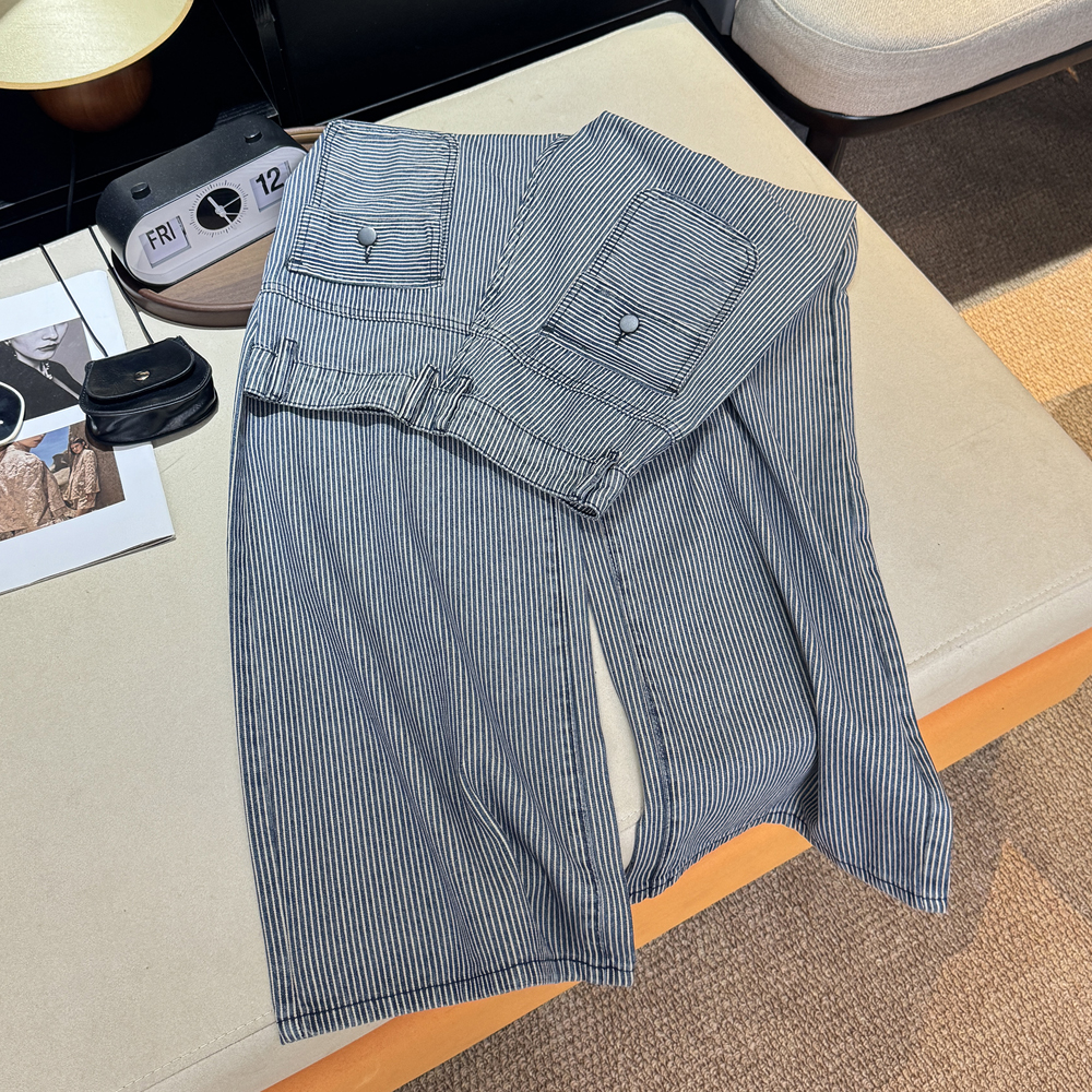 BY29642# 大口袋牛仔蓝...