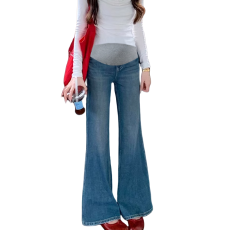 批发实拍 高质量牛仔裤 孕妇喇叭裤弹力修身微喇牛仔裤子春秋冬款