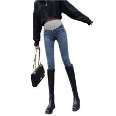 批发孕妇裤显瘦春秋季新款修身<b class='q'>牛仔裤</b>潮妈舒适外穿时尚舒适牛仔<b class='q'>小脚裤</b>