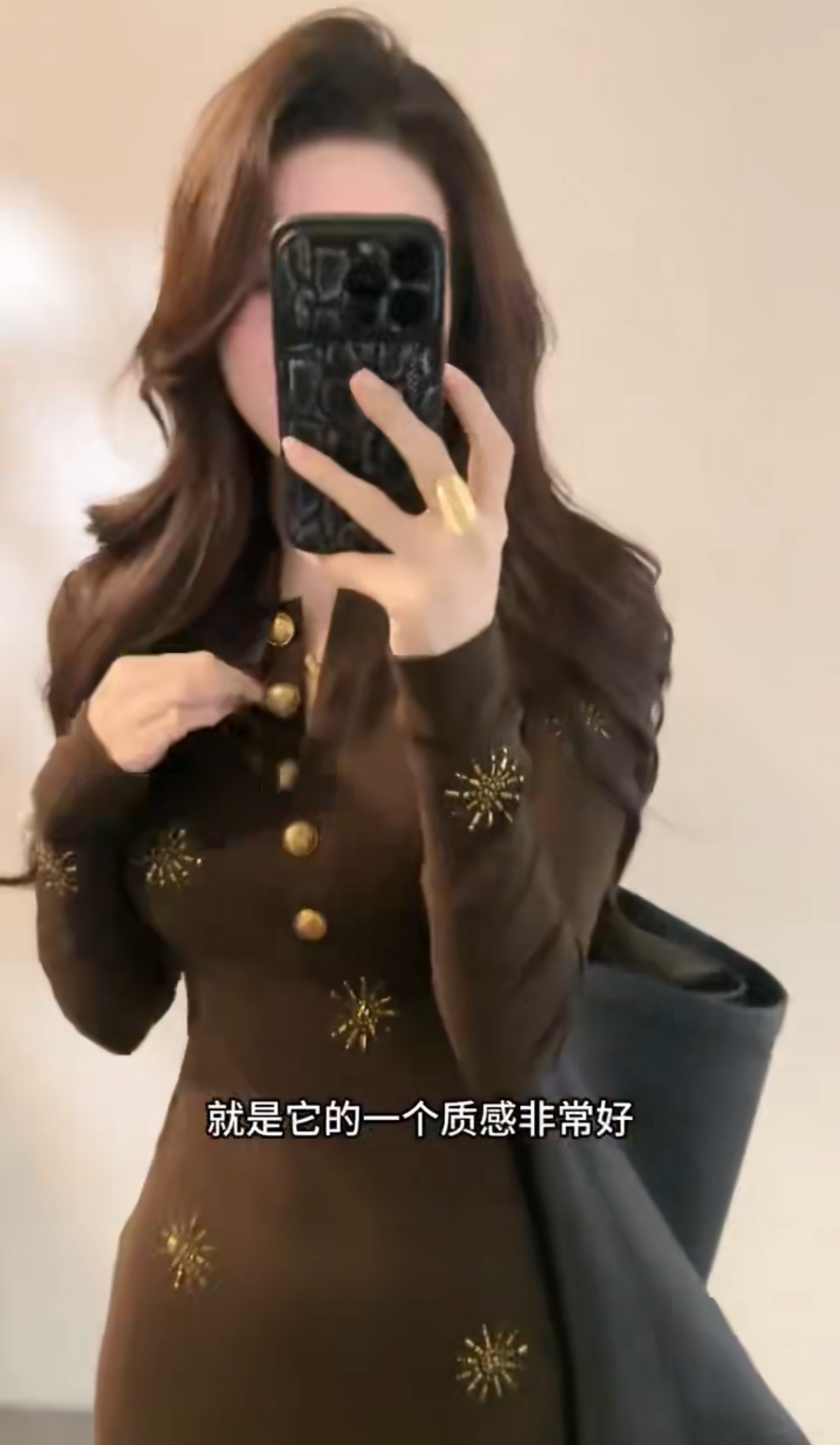 가을 겨울 새로운 허리 수축 치마 핫픽스 레트로 단추 긴팔 드레스 스트레이트 치마