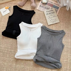 批发<b class='q'>性感</b>加厚磨毛背心女吊带带胸垫修身内搭加绒美背打底挂脖上衣