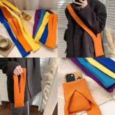 批发苹果同款手机袋高级时尚简约纯色针织零钱包Pocket便携单肩小挎包