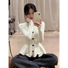 批发韩系<b class='q'>荷叶边</b>下摆羊毛针织衫女初冬季高级感<b class='q'>毛衣</b>可外穿内搭上衣