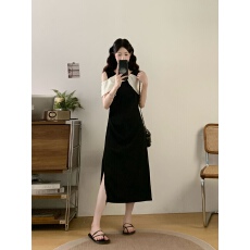 批发实拍<b class='q'>大码</b>女装2026夏季新款法式赫本风时尚气质优雅露肩显瘦连衣裙