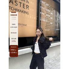 批发黄只只zzpalette 牛仔尖子生 复古牛仔外套+宽松直筒牛仔裤套装