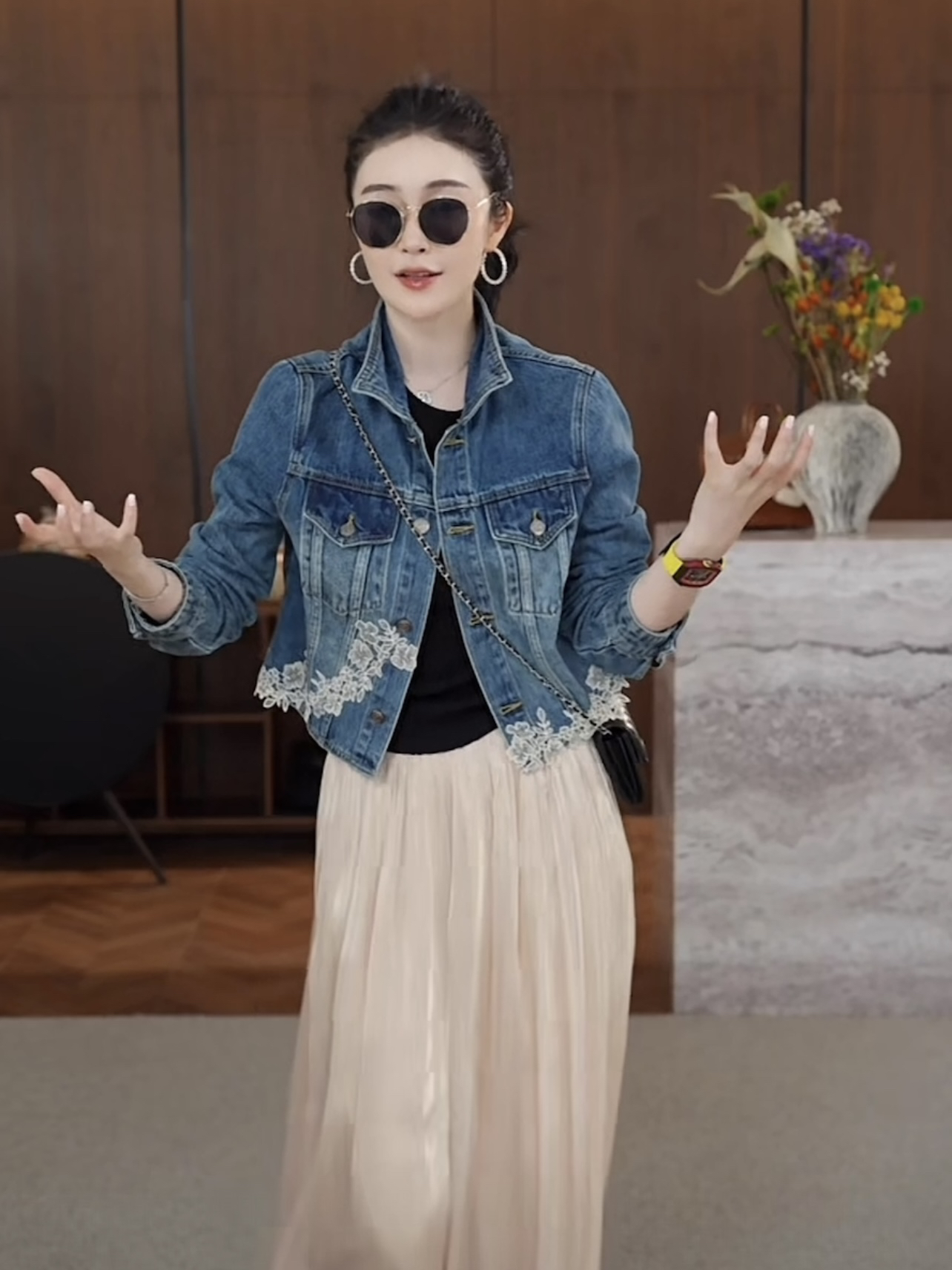 뉴 라임 봄 새로운 빛 럭셔리 패션 다용도 데님 재킷 yw26198