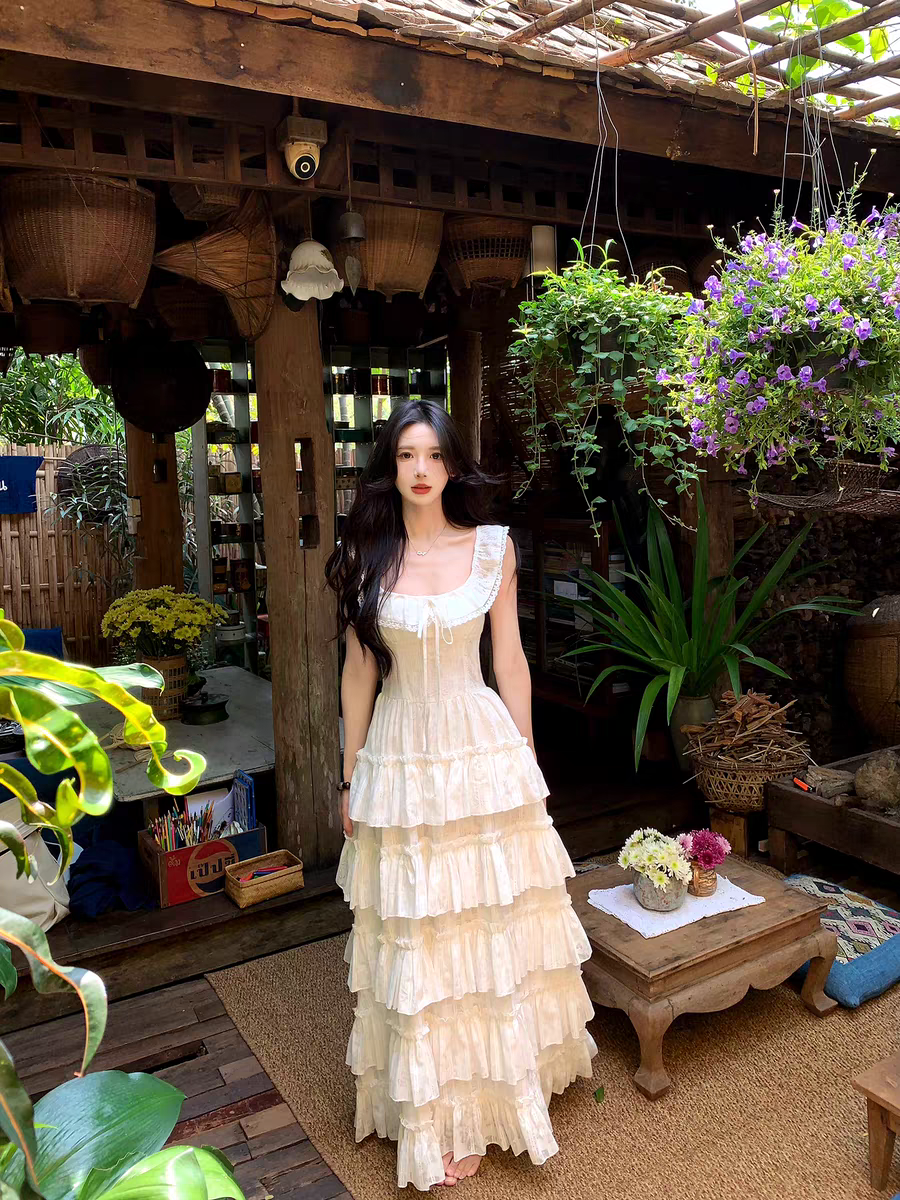 3 24 pm20 신제품 켜기 새로운 하나 달콤한 복숭아 yikett 화이트 슬립 드레스