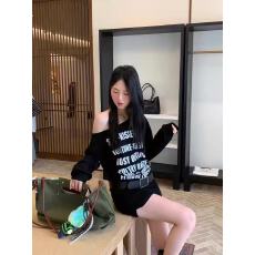批发新款韩系时尚高级定制露肩字母印花<b class='q'>连衣裙</b>+腰带两件套