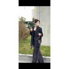 批发新款韩版时尚宽松显瘦百搭休闲<b class='q'>西装</b>领风衣外套