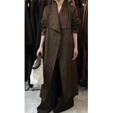 批发新款韩版宽松大<b class='q'>翻领</b>收腰显瘦麂皮绒长款加棉加厚外套