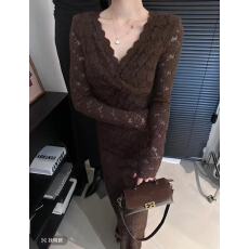 批发新款法式纯欲风<b class='q'>蕾丝</b>修身收腰性感辣妹加绒包臀鱼尾长裙