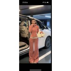 批发新款保暖时尚通勤高级感连帽加厚加绒<b class='q'>卫衣</b>+高腰显瘦阔腿裤套装