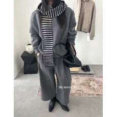 批发新款韩版时尚条纹披肩+加厚加绒休闲立领<b class='q'>卫衣</b>+阔腿裤三件套