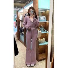 批发新款美式运动<b class='q'>卫衣</b>连帽<b class='q'>拉链</b>修身短款开衫+高腰显瘦休闲裤套装