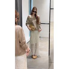 批发新款韩版时尚慵懒风气质宽松露肩<b class='q'>卫衣</b>+高腰蕾丝半身裙两件套