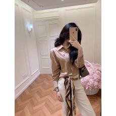 批发新款时尚宽松刺绣长袖衬衫+丝巾+高腰显瘦<b class='q'>牛仔裤</b>三件套装