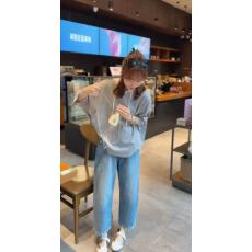 批发新款时尚百搭宽松显瘦连帽半袖<b class='q'>卫衣</b>