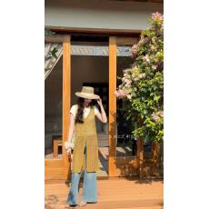 批发新款中长款宽松显瘦百搭镂空针织衫无袖背心裙+ <b class='q'>T</b><b class='q'>恤</b>两件套