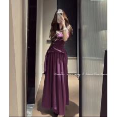 批发新款韩版时尚修身短袖收腰气质高级感<b class='q'>连衣裙</b>