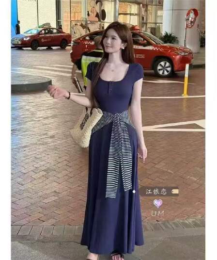 새로운 한국 스타일 패션 품격 여신 섹션 광장 칼라 몸매 가꾸기 슬림해 보이는 드레스 숄 투피스 세트