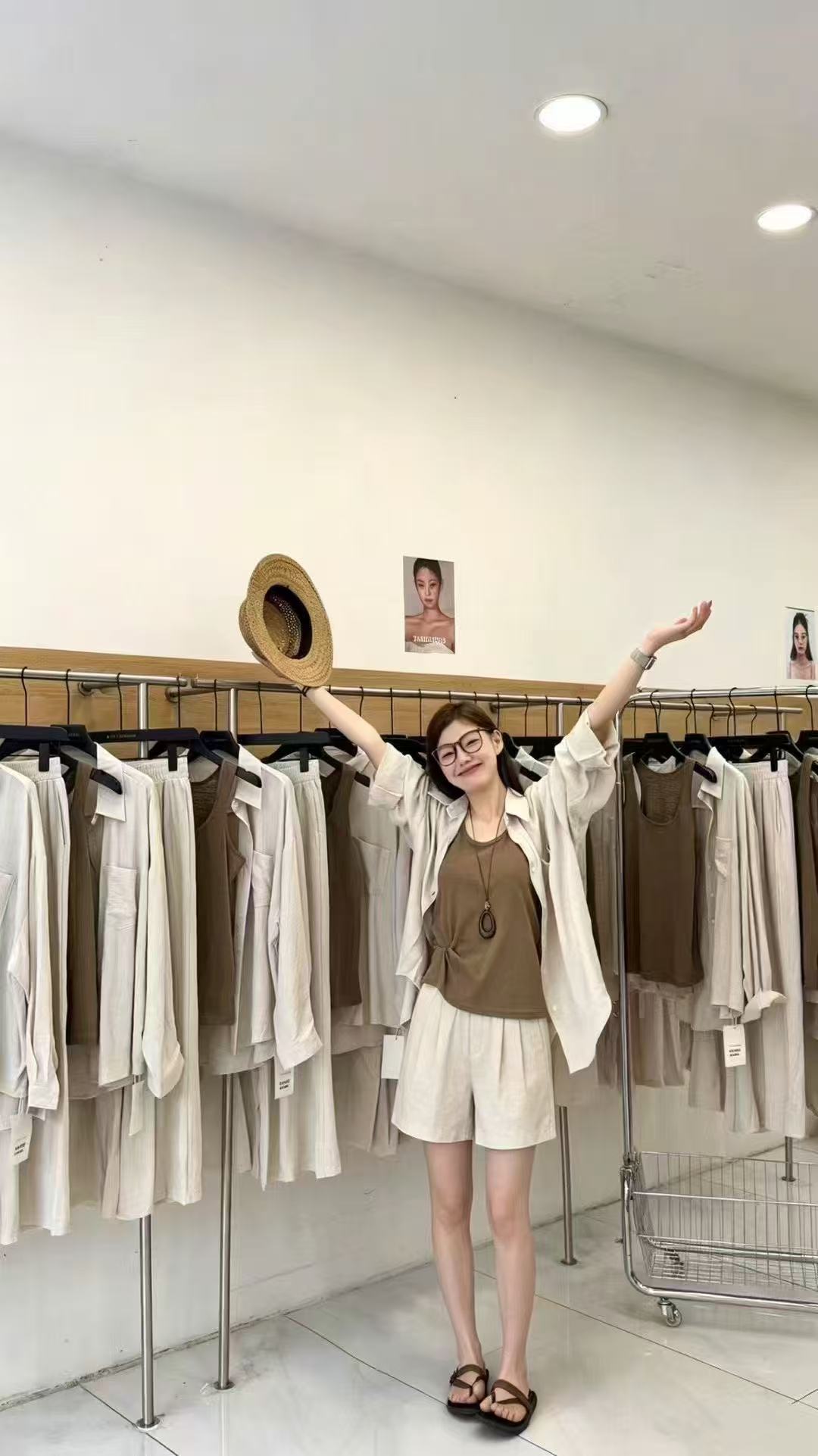 새로운 루즈핏 느긋한 오래된 돈 바람 면 린넨 셔츠 오픈 가디건 슬립 허리밴드 캐주얼 반바지 3 세트