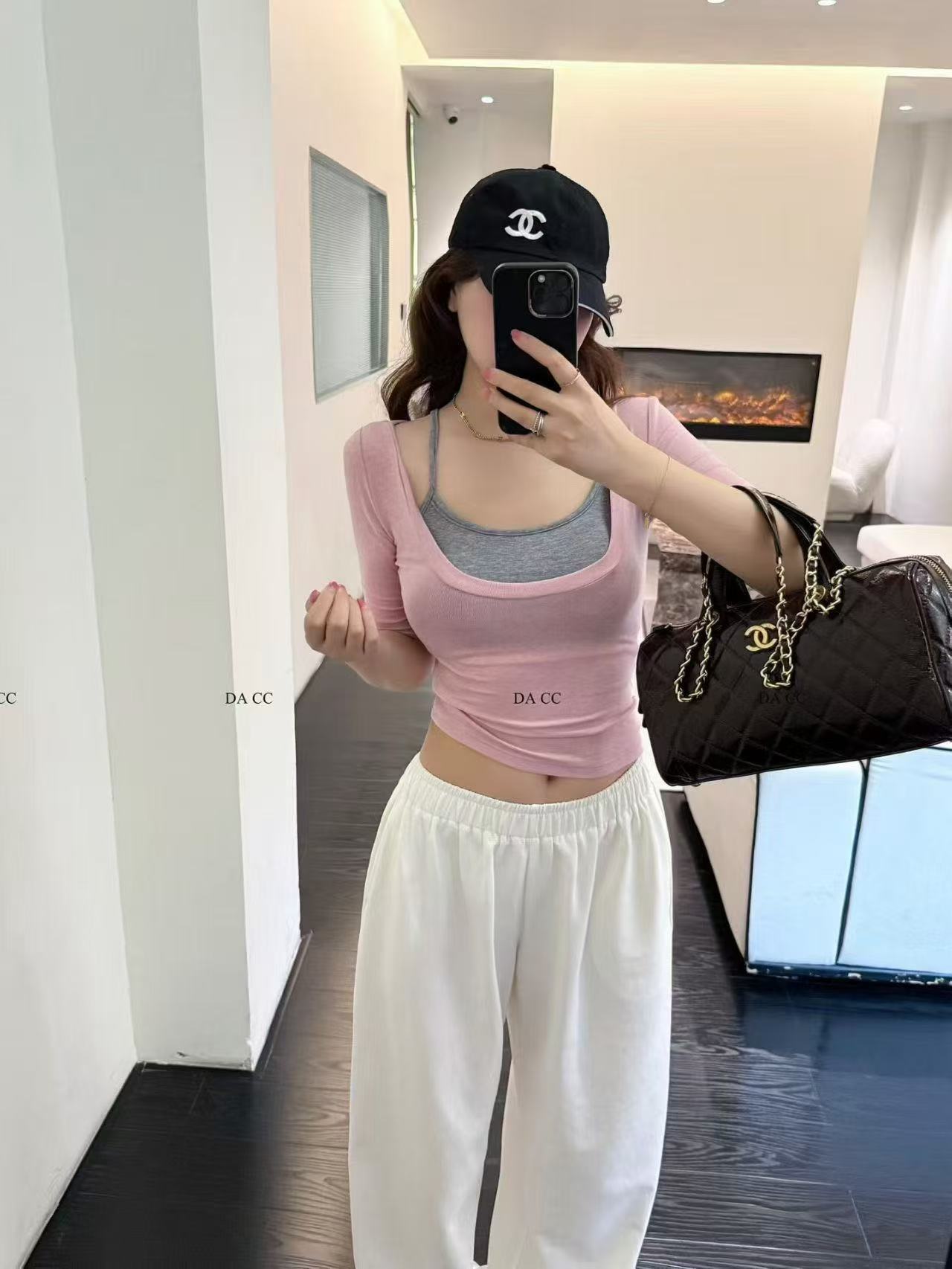 한 부서 섹시함 품격 핫걸 허리 수축 몸매 가꾸기 맨위 행침 목 슬립 허리밴드 캐주얼 바지 3 세트