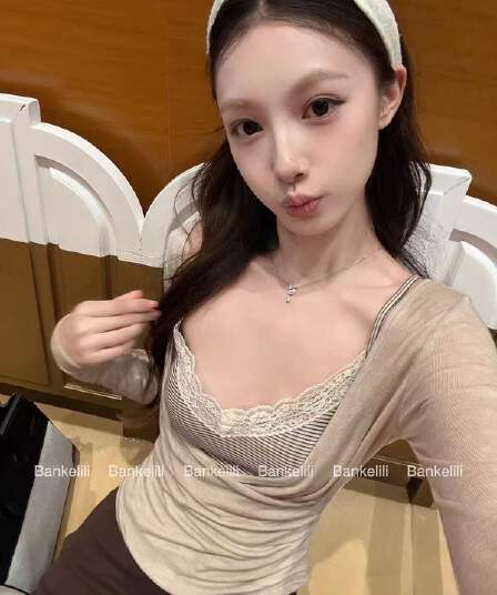 새로운 娇美 따뜻한 센스 패치워크 레이스 슬립 자외선 차단 맨위 허리밴드 반신 스커트 3 세트