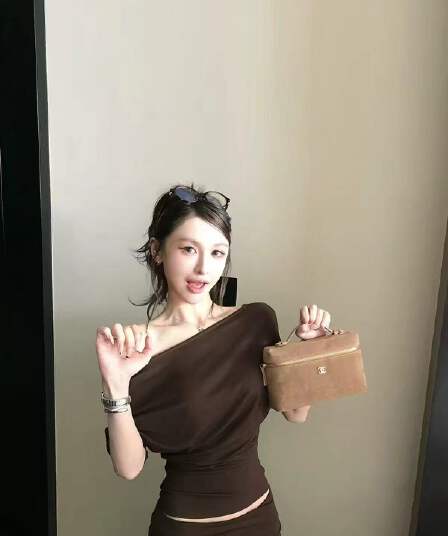 새로운 게으른 공기 뻗기 느슨함 아름다움 수 있습니다. 양성 및 음성 둘 착용 박쥐 윙 맨위 하이웨이스트 캐주얼 바지 세트