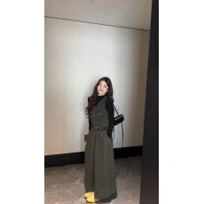 批发新款时尚气质百搭显瘦休闲无袖背心牛仔<b class='q'>连衣裙</b>+腰带两件套