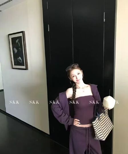 새로운 한국 스타일 세련된 캐주얼 운동 후드티 후드 재킷 튜브탑 허리밴드 캐주얼 바지 3 세트