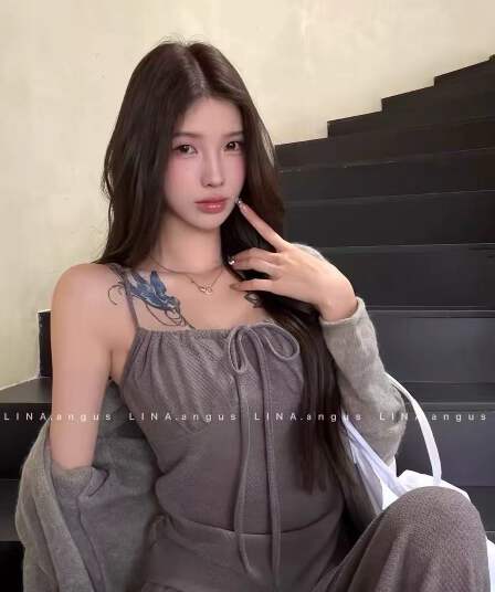 새로운 한국 스타일 순수한 욕망 바람이 아닙니다. 규칙 오픈 가디건 센스 주름 슬립 밴딩 ~ 중 와이드 레그 팬츠 3 세트