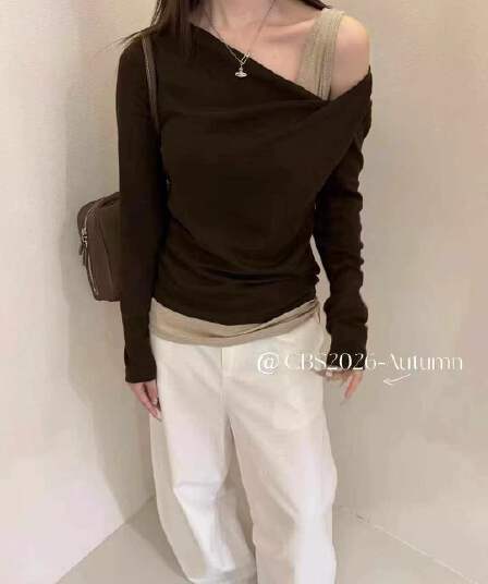 새로운 패션 새는 어깨 흔들다 칼라 몸매 가꾸기 맨위 숄더백 투피스 조끼