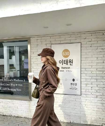 새로운 클래식 나폴레옹 프로필 모양 센스 더블 오픈 지퍼 후드 티 스웨터 허리밴드 캐주얼 바지 세트