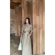 批发新款法式气质复古立领系带收腰气质高级感<b class='q'>长款</b><b class='q'>西装</b>外套