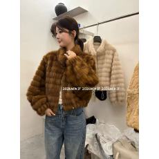 批发新款韩版时尚立领皮毛一体环保<b class='q'>皮草</b><b class='q'>短款</b>外套