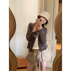 批发夏上新Hers简约日常百搭冰感物理降温空调<b class='q'>小外套</b>防晒衫显瘦上衣