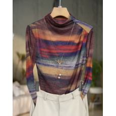 高贵上档次小衫2025新款潮流气质时尚显瘦网纱打底衫